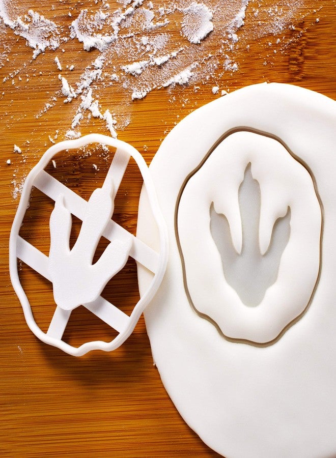 Bakerlogy مجموعة من قطعتين لتقطيع البسكويت على شكل أثر قدم ديناصور تي-ريكس وجمجمة متحجرة - بيكرلوجي - Image 4