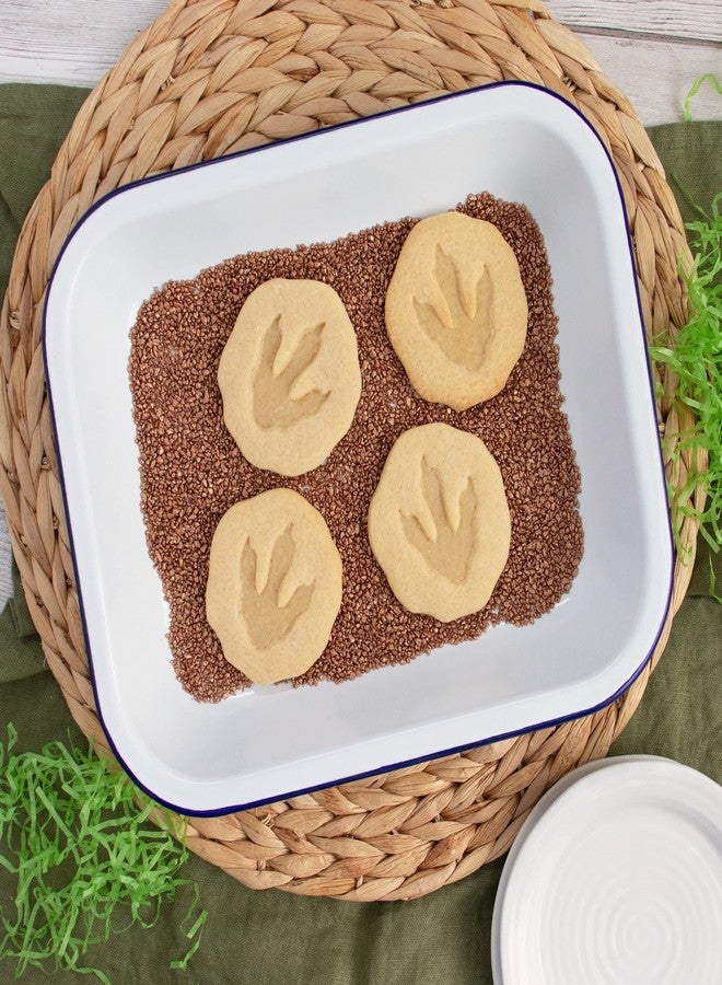 Bakerlogy مجموعة من قطعتين لتقطيع البسكويت على شكل أثر قدم ديناصور تي-ريكس وجمجمة متحجرة - بيكرلوجي - Image 5