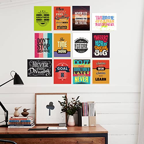 PAPER PLANE DESIGN Inspirational Motivational Wall Abstract Poster set of 12 A4 Size (29 X 21 cm) Multicolor - Image 2