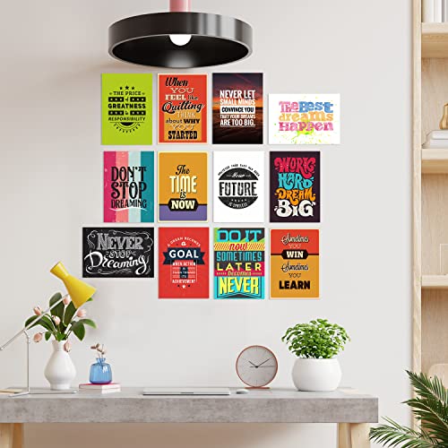 PAPER PLANE DESIGN Inspirational Motivational Wall Abstract Poster set of 12 A4 Size (29 X 21 cm) Multicolor - Image 3