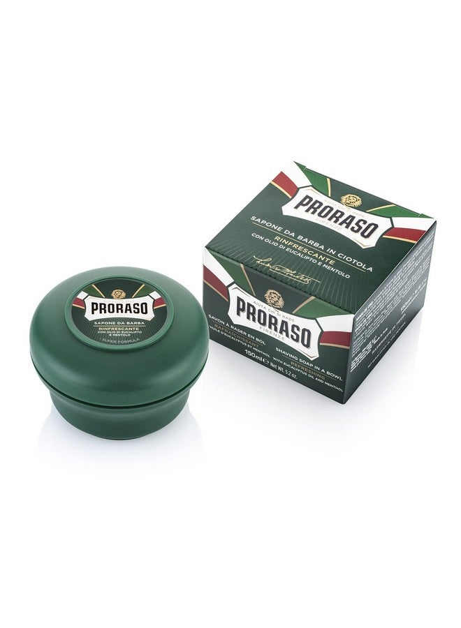 بروراسو صابون حلاقة منعش ومنشط بزيت الأوكالبتوس والمنثول 150 جم - Image 1