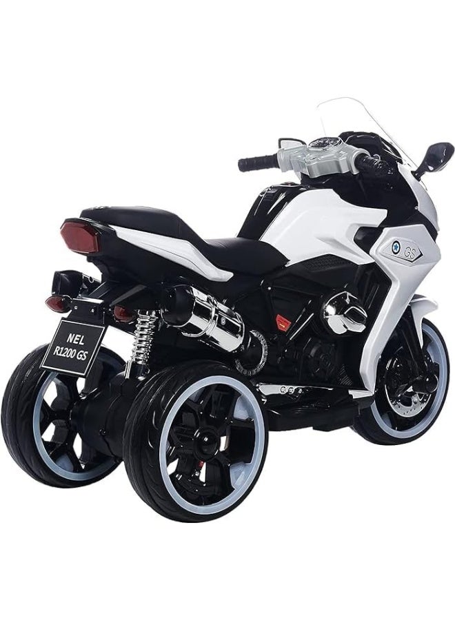 البدر دراجة نارية كهربائية للاطفال من البدر، يمكن الركوب عليها للاولاد والبنات، سيارات العاب مزدوجة قابلة لاعادة الشحن، بطارية 12 فولت ومحركين، مناسبة لعمر 2-8 سنوات، من البدر - Image 3