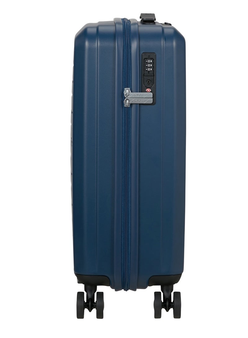AMERICAN TOURISTER Aerojoy Suitcase, Cabin Size 55 cm / 20 inch, 4 Wheels, Hard Top, ABS, Dark Blue|TSA Lock|Inner Mesh Zippered Divider|Cross Ribbons|Lightweight - 3 Years International Warranty - Image 2