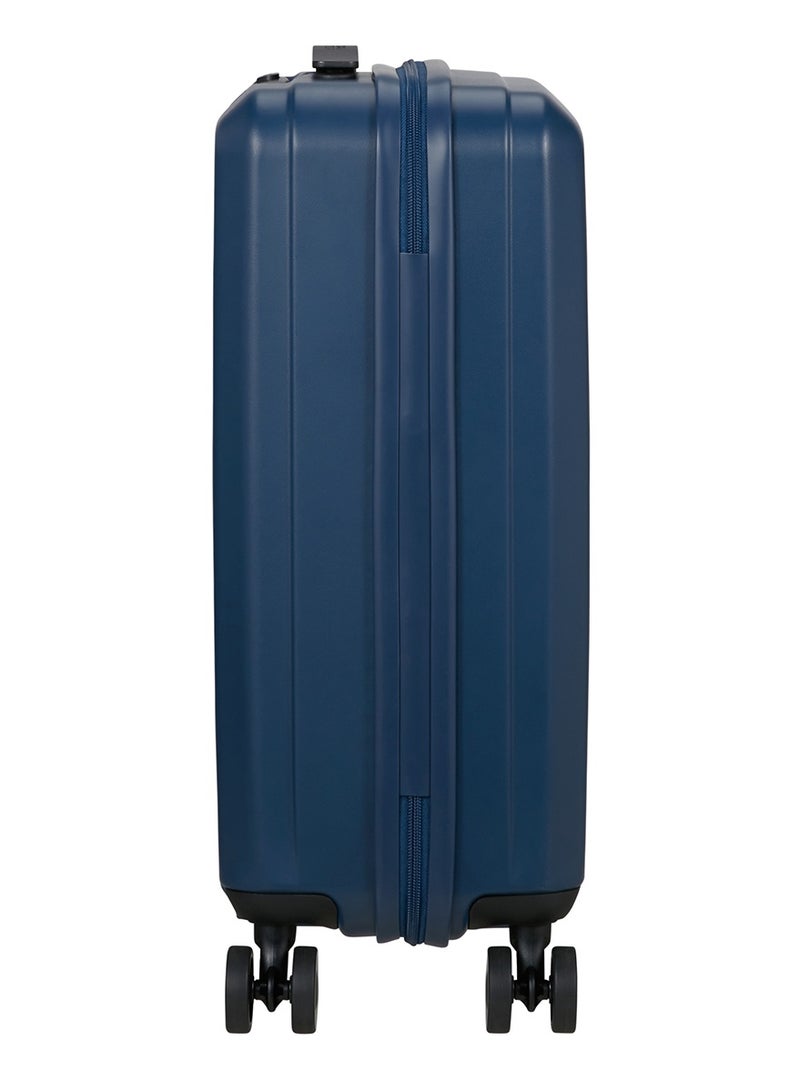AMERICAN TOURISTER Aerojoy Suitcase, Cabin Size 55 cm / 20 inch, 4 Wheels, Hard Top, ABS, Dark Blue|TSA Lock|Inner Mesh Zippered Divider|Cross Ribbons|Lightweight - 3 Years International Warranty - Image 3