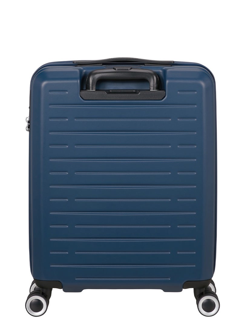 AMERICAN TOURISTER Aerojoy Suitcase, Cabin Size 55 cm / 20 inch, 4 Wheels, Hard Top, ABS, Dark Blue|TSA Lock|Inner Mesh Zippered Divider|Cross Ribbons|Lightweight - 3 Years International Warranty - Image 4