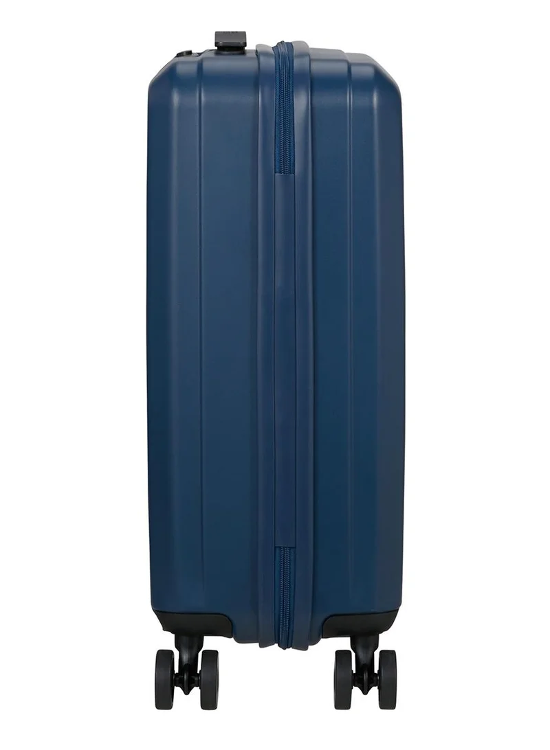 AMERICAN TOURISTER 55 cm / 20 inch Aerojoy Suitcase, Cabin Size 55 cm / 20 inch, 4 Wheels, Hard Top, ABS, Dark Blue|TSA Lock|Inner Mesh Zippered Divider|Cross Ribbons|Lightweight - 3 Years International Warranty  | Best Price UAE