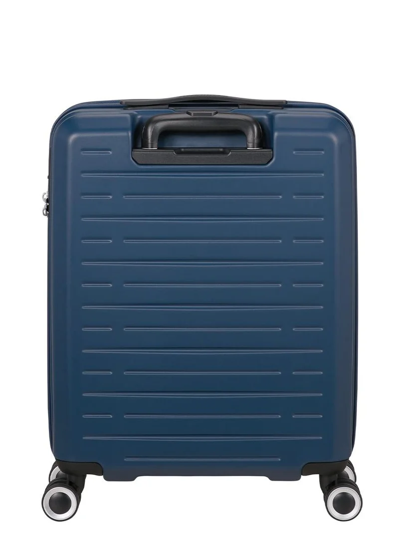 AMERICAN TOURISTER 55 cm / 20 inch Aerojoy Suitcase, Cabin Size 55 cm / 20 inch, 4 Wheels, Hard Top, ABS, Dark Blue|TSA Lock|Inner Mesh Zippered Divider|Cross Ribbons|Lightweight - 3 Years International Warranty  | Best Price UAE