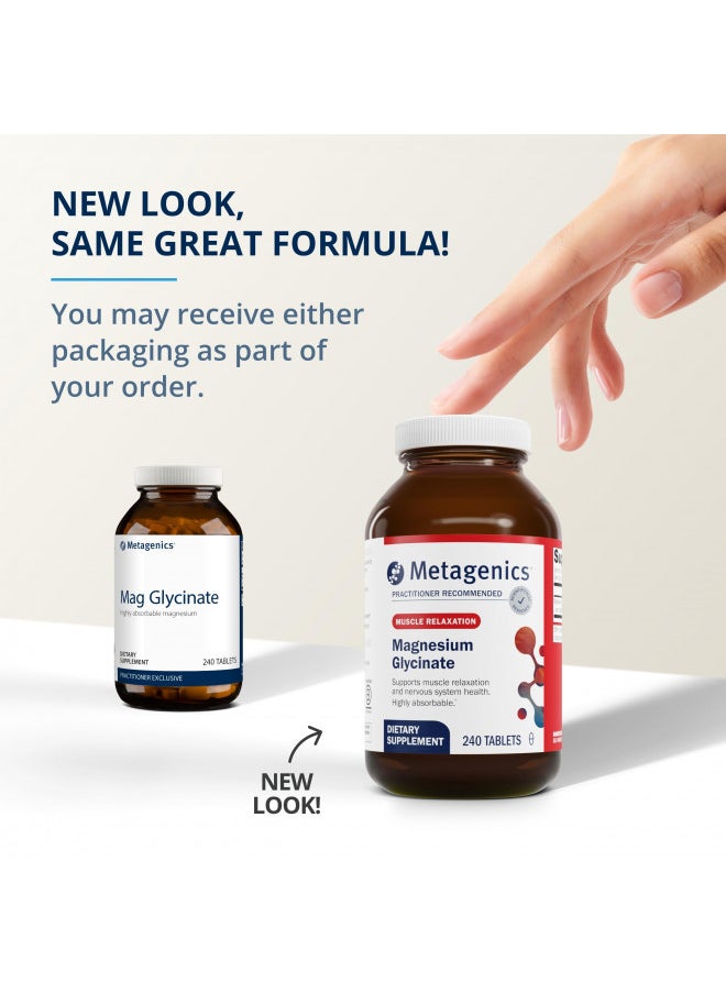 Metagenics Metagenics Mag Glycinate - Highly Absorbable Magnesium Glycinate 100mg Supplement for Muscle Relaxation Support and Nervous System Health - 240 Count  - Image 4