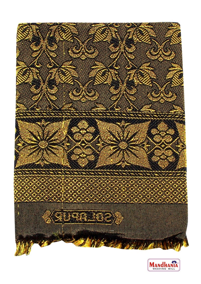 Mandhania Dollar Solapur Authentic Designed Cotton Daily Use Bed Chaddar Blanket, Maroon & Purple, Single Size - Pack of 2 - Image 4