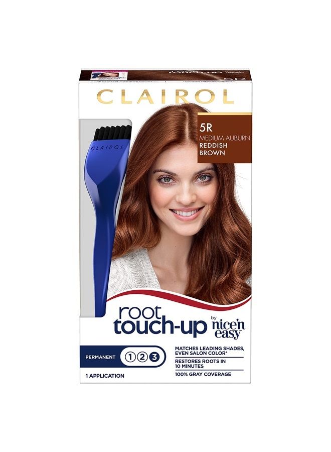 CLAIROL تلوين الشعر الدائم لمسة جذر من نيسن إيزي، 5R بني محمر متوسط، عبوة من 1 - Image 1
