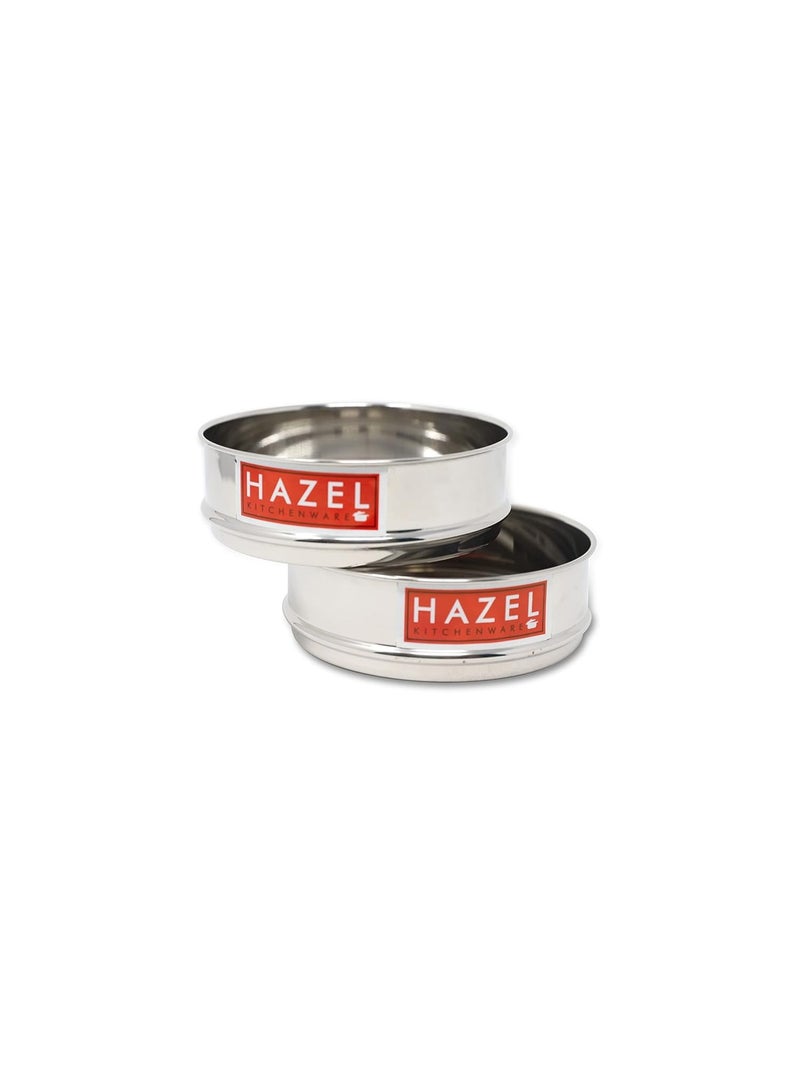 HAZEL Cooker Container Vessel Set for 3 Litre Cooker | Glossy Finish Utensil Set Stainless Steel Dabba, Stackable Cooker Separator, Set of 2 - Image 2