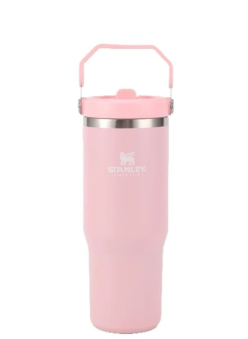 Stanley 30oz Stainless Steel Vacuum Insulated Tumbler with Leak-Resistant Flip Lid & Reusable Straw | Keeps Drinks Cold up to 48 Hours & Hot up to 12 Hours | Durable BPA-Free Reusable Travel Cup | Ideal for Office, Car, Gym & Outdoor Use | Eco-Friendly Water Bottle - Image 1