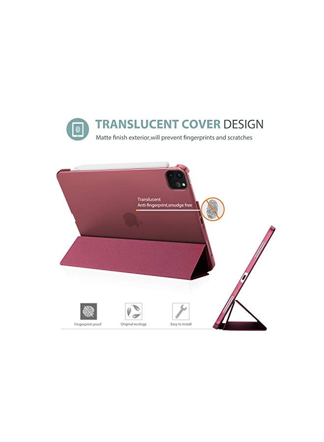 Procases Ipad Pro 12.9 Case 2022/2021 / 2020/2018, Slim Stand Hard Back Shell Smart Cover For Ipad Pro 12.9 Inch 6Th Generation 2022 / 5Th Gen 2021 / 4Th Gen 2020 / 3Rd Gen 2018 –Wine - Image 3