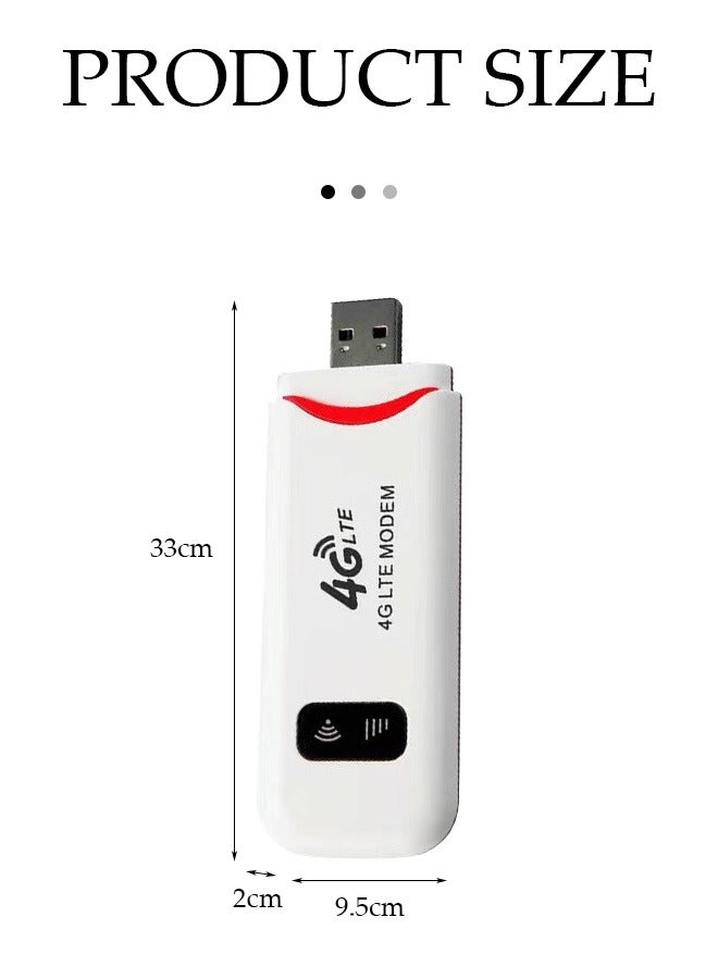 4G LTE USB Portable Router, 150Mbps USB Network Adapter Pocket Mobile Hotspot , WPA WPA2 Encryption, Plug and Play, Travel Hotspot - Image 2