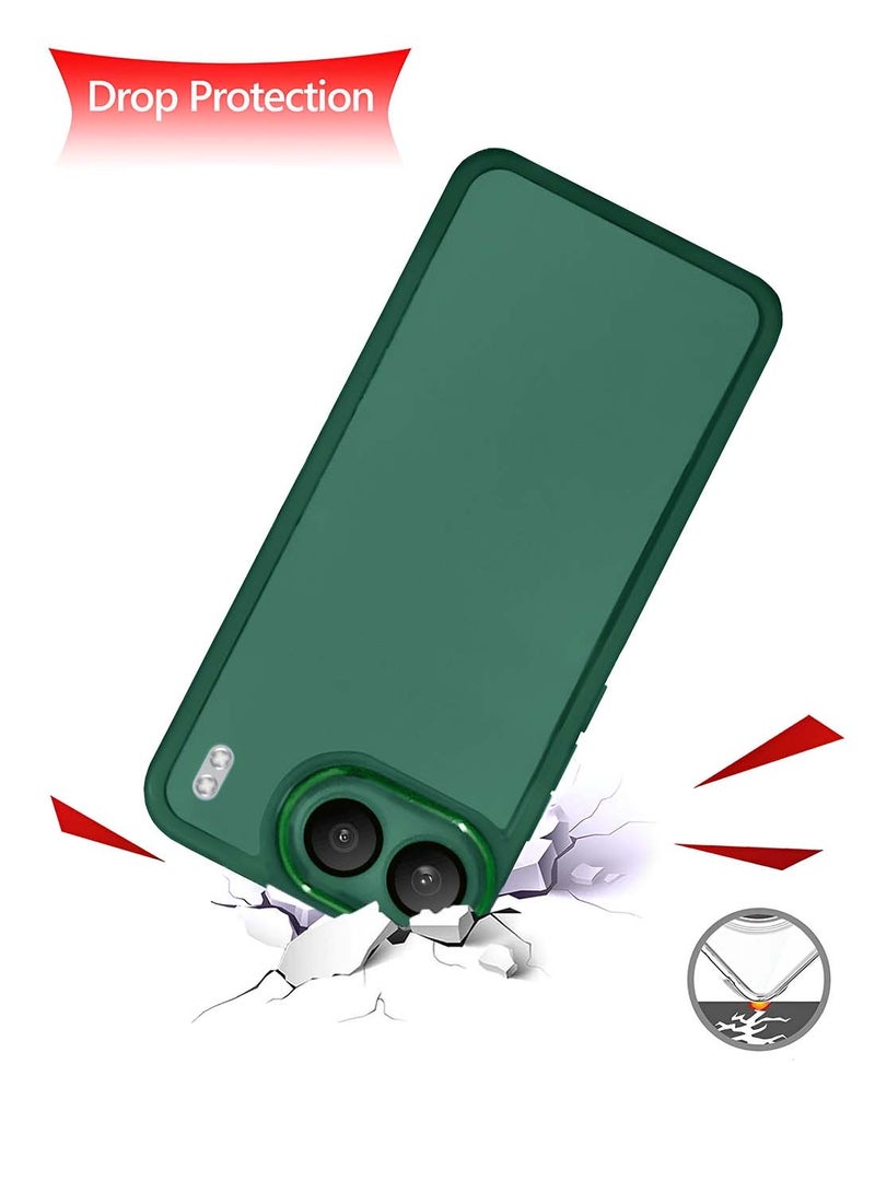 Wtech OnePlus Nord 4 5G 2024 Soft Transparent TPU Silicone Ultra Thin Phone Stylish Electroplated Camera Border Back Case Cover - Dark Green - Image 3