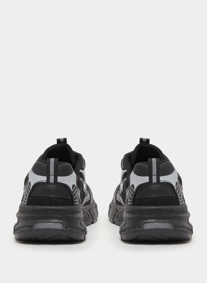 Styli Metallic Graphic Chunky Sole Lace Up Sneaker  - Image 4