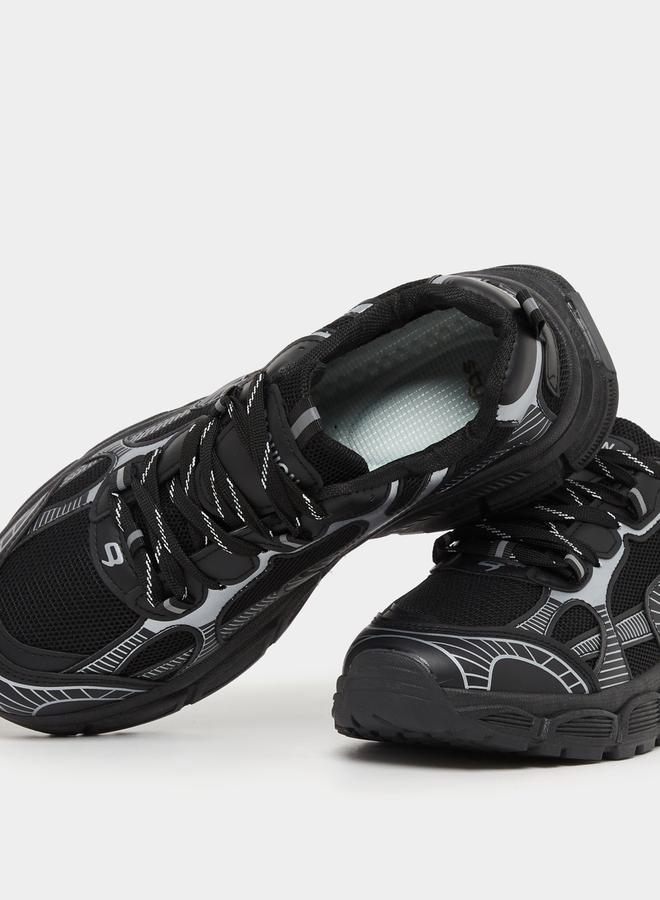 Styli Metallic Graphic Chunky Sole Lace Up Sneaker  - Image 3