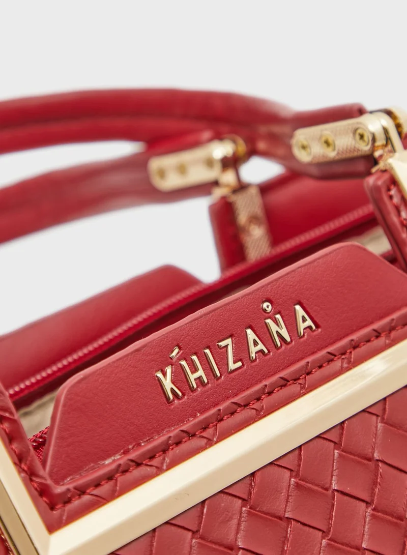 Khizana Weave Texture Structured Handbag