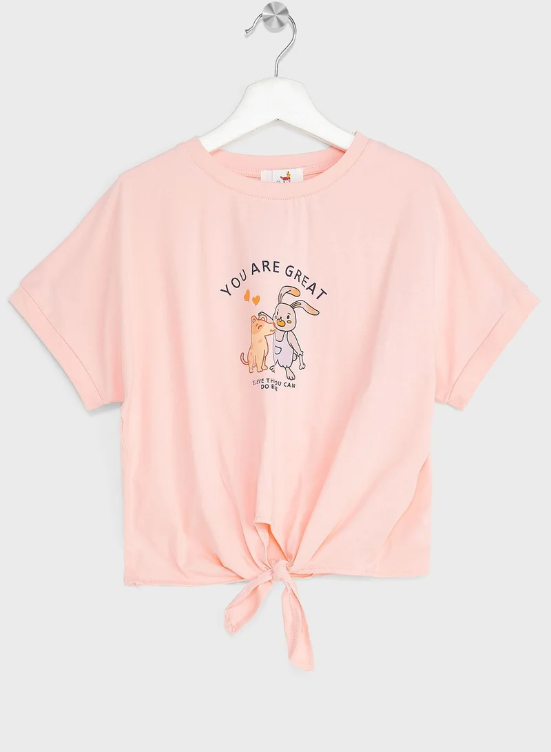 Pinata Girls Crop Top With Pleated Skirt Set