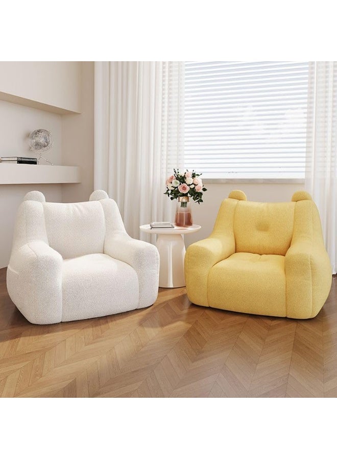 Poppins Home Cozy & Trendy Baby Sofa Chairs and Couches: Soft, Lightweight, and Affordable Comfort for Kids (White, Fabric Couch)  - Image 5