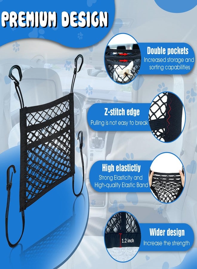 CEMZENFIX Dog Car Net Barrier 3-Layer– Stretchable Dog Car Barrier & Pet Divider Dog Barrier for Car Back Seat with Storage Mesh – Easy Install, Safer Driving with Pets & Kids – Fits Most Cars & SUVs (Style 1) - Image 3