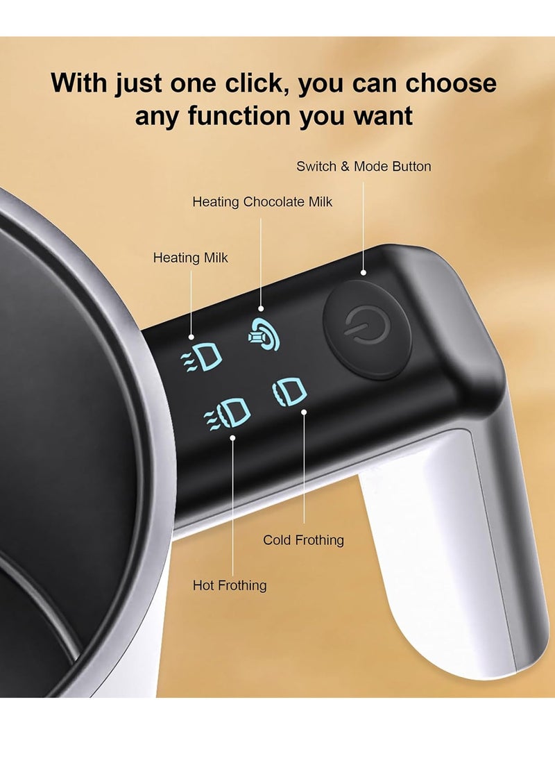Generic Electric Milk Frother and Steamer 4 in 1 Automatic Milk Warmer 400W Non-Stick Interior 580ml Hot/Cold Stainless Steel Milk Foam Maker for Coffee/Hot Chocolate Milk/Latte/Cappuccinos  - Image 4