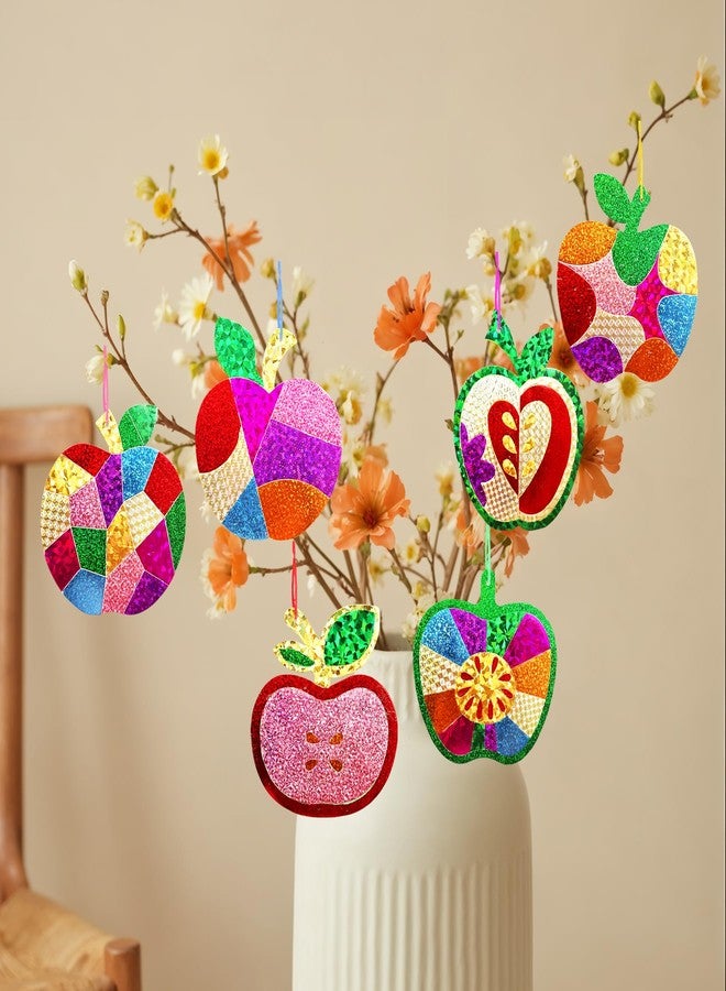 MLOLM 24 Sets Back to School Crafts DIY Foam Apple Foil Fun Arts Crafts Kit for First Day of School Gift Supplies Fall Harvest Decorations Fun Home Actives - Image 4