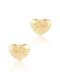 Cherished Heart-Shaped 18K Gold Earrings