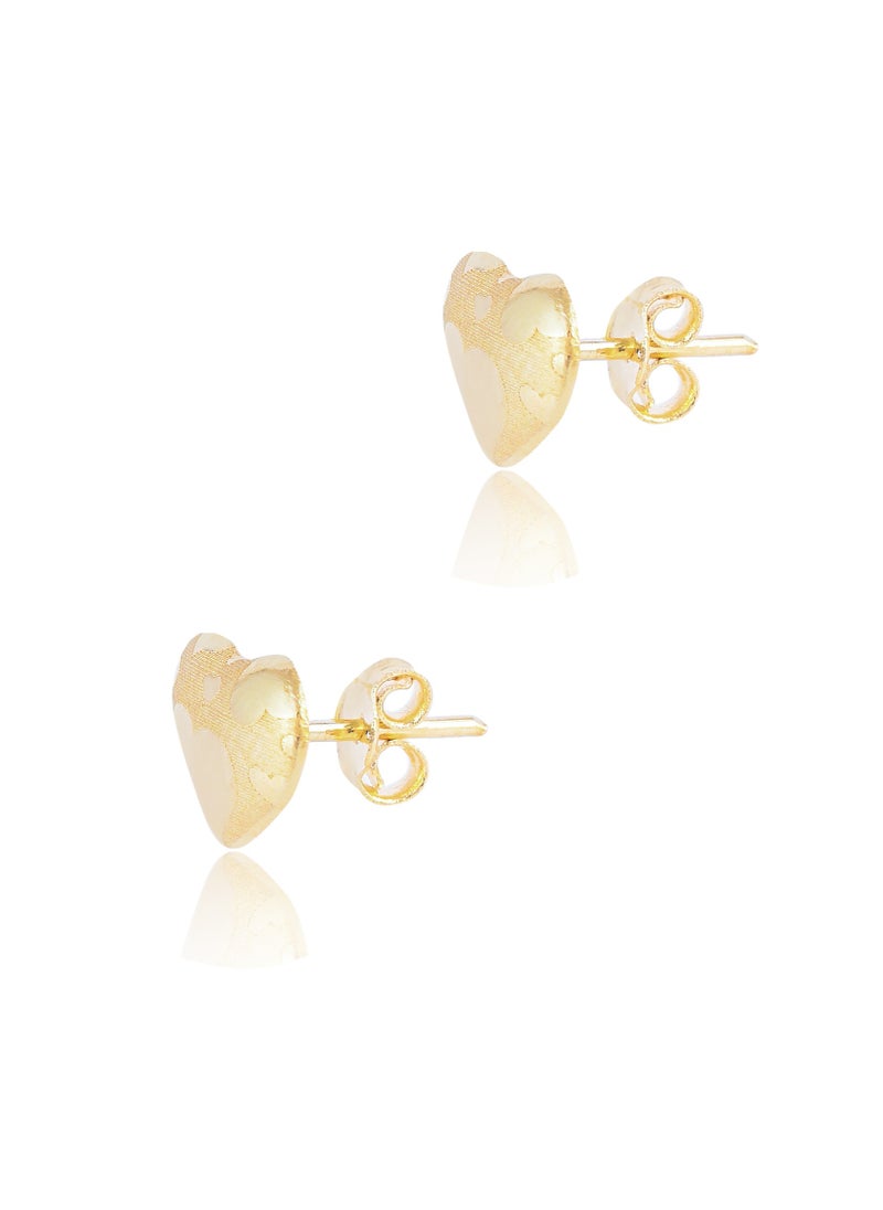 BAFLEH JEWELLERY - Cherished Heart-Shaped 18K Gold Earrings - Image 1