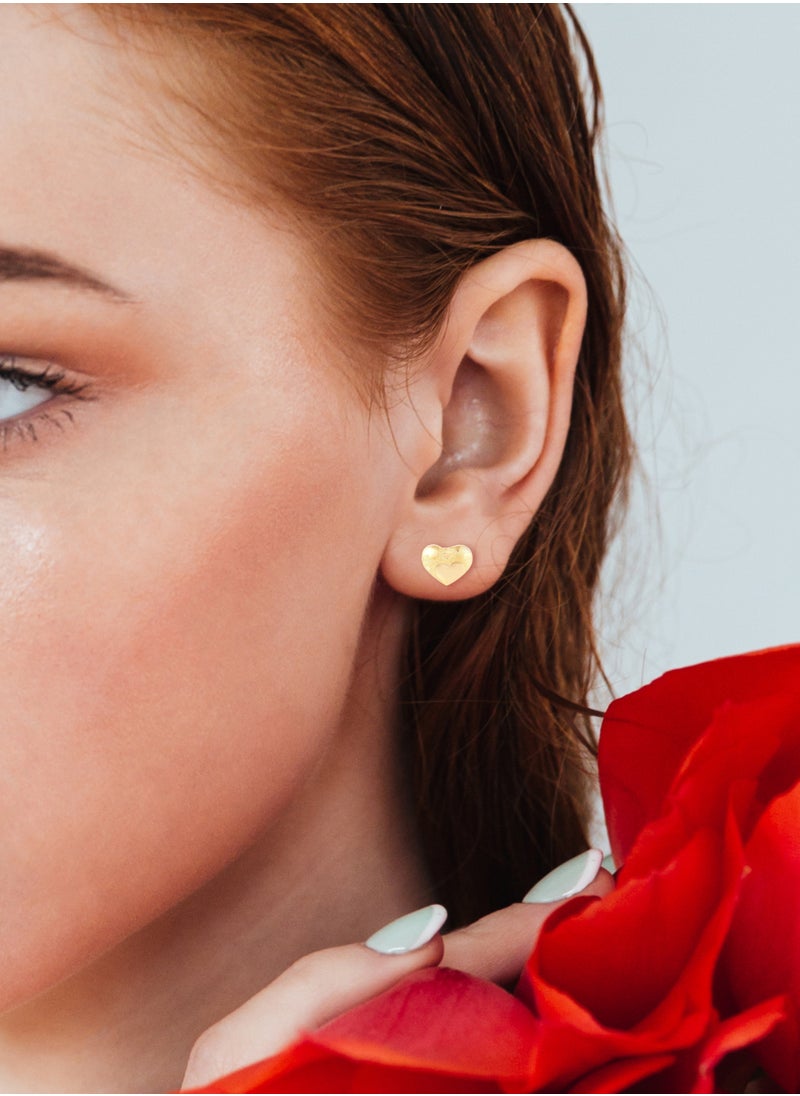 BAFLEH JEWELLERY - Cherished Heart-Shaped 18K Gold Earrings - Image 1