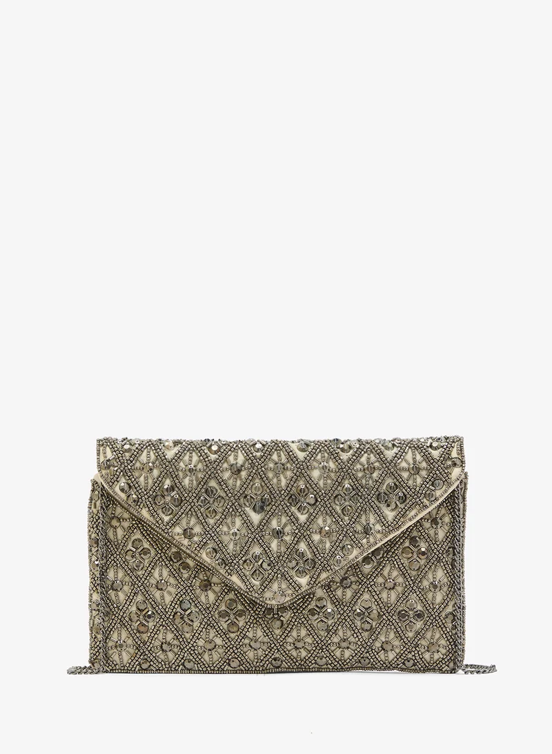 Khizana Embroidered Sequin Clutch