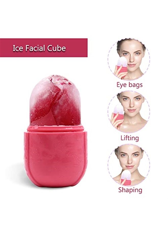 iMeasy Ice Roller for Face and Eye, Upgrated Ice Face Roller,Facial Beauty Ice Roller Skin Care Tools, Ice Facial Cube, Gua Sha Face Massage, Silicone Ice Mold for Face Beauty (Pink) - Image 4