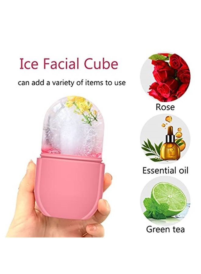 iMeasy Ice Roller for Face and Eye, Upgrated Ice Face Roller,Facial Beauty Ice Roller Skin Care Tools, Ice Facial Cube, Gua Sha Face Massage, Silicone Ice Mold for Face Beauty (Pink) - Image 3