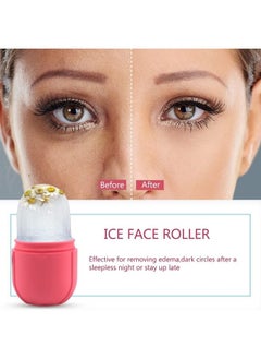 iMeasy Ice Roller for Face and Eye, Upgrated Ice Face Roller,Facial Beauty Ice Roller Skin Care Tools, Ice Facial Cube, Gua Sha Face Massage, Silicone Ice Mold for Face Beauty (Pink)  - Image 5