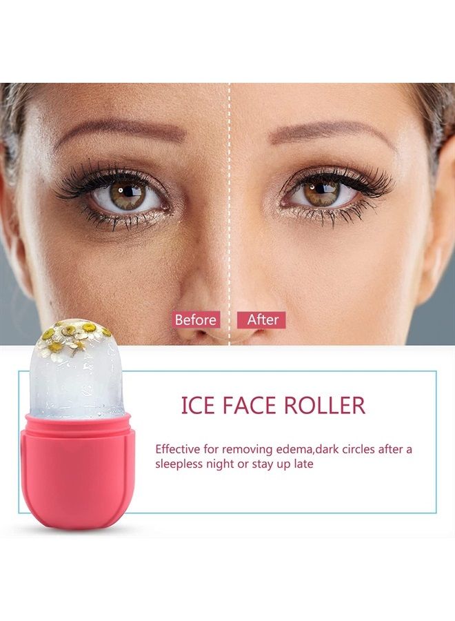 iMeasy Ice Roller for Face and Eye, Upgrated Ice Face Roller,Facial Beauty Ice Roller Skin Care Tools, Ice Facial Cube, Gua Sha Face Massage, Silicone Ice Mold for Face Beauty (Pink) - Image 5