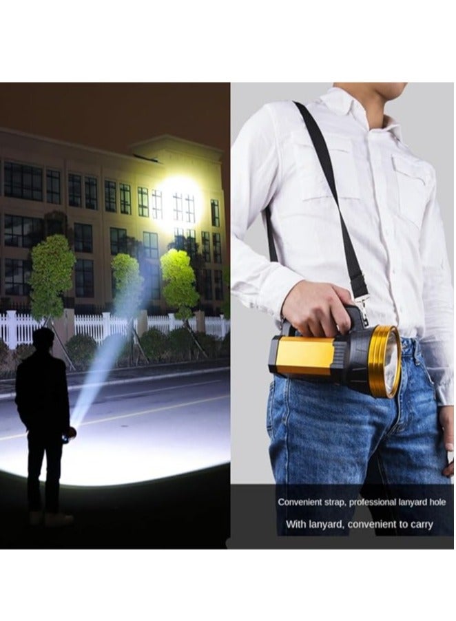 Rechargeable Spotlight, Household Ultra Bright Flashlight, Six Modes Versatile Powerful Tactical Flash Light, Durable Tactical Torch For Outdoor And Home Use, ( Yellow) - Image 4