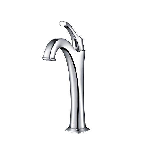 KRAUS KBF1201CH Arlo Single Handle Basin Bathroom Faucet with Lift Rod Drain and Deck Plate Chrome - Image 3