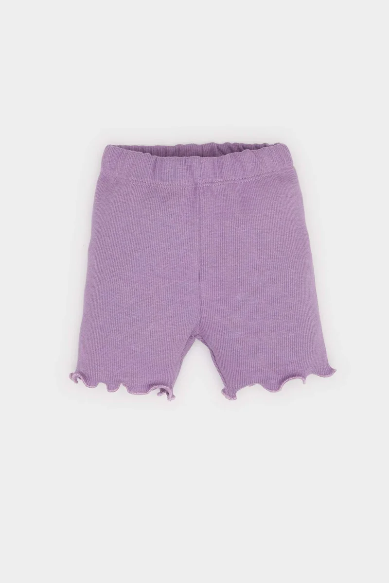 DeFacto Baby Girl Ribbed Camisole Elastic Waist Shorts
