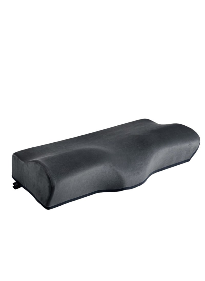 HT - Anti-Snoring Memory Foam Pillow, Comfortable Orthopedic Pillow for Neck Support and Shoulder Pain Relief, Side Sleeping Pillow with Washable Cover, Gray - Image 1