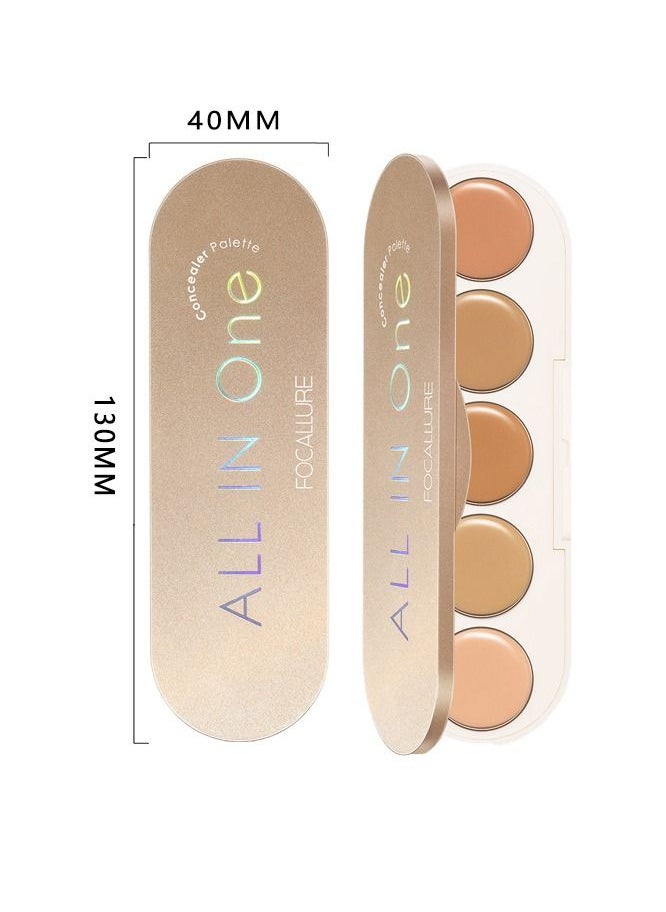 FOCALLURE - 5 In 1 multi-uses Waterproof Long Lasting Concealer Palette - Image 1
