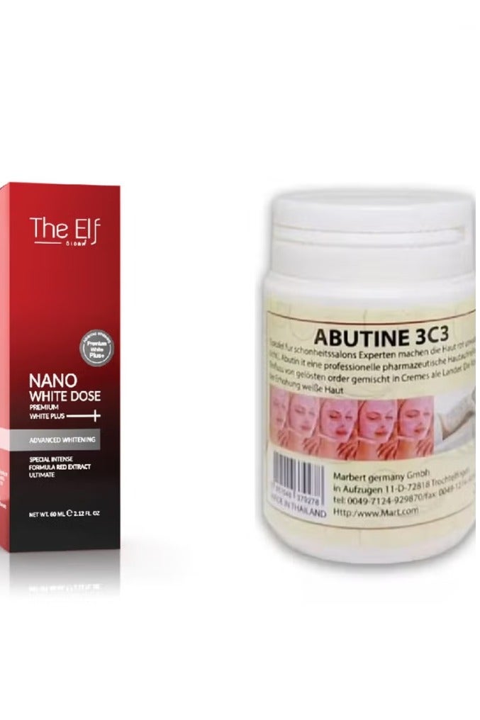 The Elf Nano White Dose Premium White Plus Serum 60ml & Abutine 3c3 Whitening Cream 250gm - Image 2