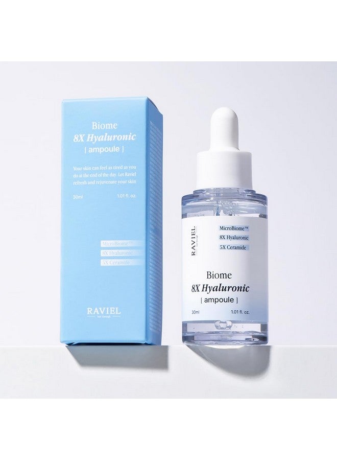 RAVIEL Biome 8X Hyaluronic Ampoule, Moisturizing, Deep Hydration, 30ml / 1.01 fl. oz., For Sensitive Skin, Daily Skin Serum, Gentle Skincare for Day & Night, Korean Skincare - Image 3