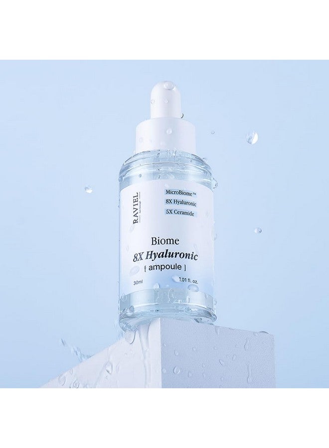 RAVIEL Biome 8X Hyaluronic Ampoule, Moisturizing, Deep Hydration, 30ml / 1.01 fl. oz., For Sensitive Skin, Daily Skin Serum, Gentle Skincare for Day & Night, Korean Skincare - Image 2