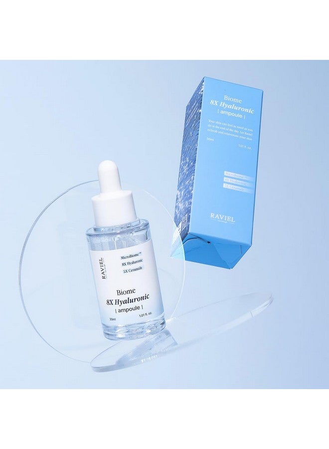 RAVIEL Biome 8X Hyaluronic Ampoule, Moisturizing, Deep Hydration, 30ml / 1.01 fl. oz., For Sensitive Skin, Daily Skin Serum, Gentle Skincare for Day & Night, Korean Skincare - Image 5
