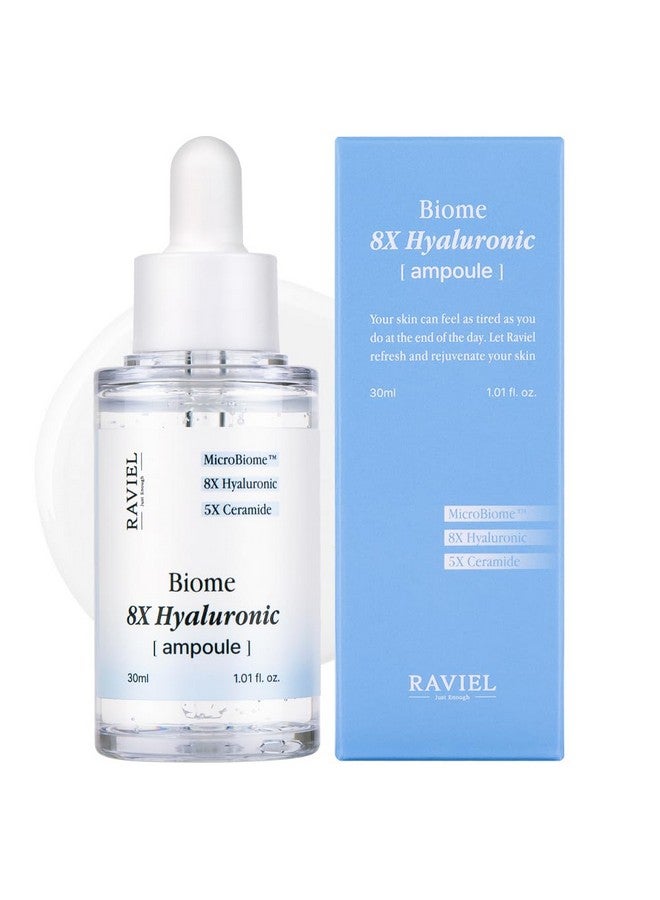 RAVIEL Biome 8X Hyaluronic Ampoule, Moisturizing, Deep Hydration, 30ml / 1.01 fl. oz., For Sensitive Skin, Daily Skin Serum, Gentle Skincare for Day & Night, Korean Skincare - Image 1