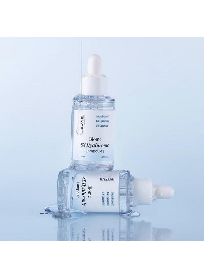 RAVIEL Biome 8X Hyaluronic Ampoule, Moisturizing, Deep Hydration, 30ml / 1.01 fl. oz., For Sensitive Skin, Daily Skin Serum, Gentle Skincare for Day & Night, Korean Skincare - Image 4