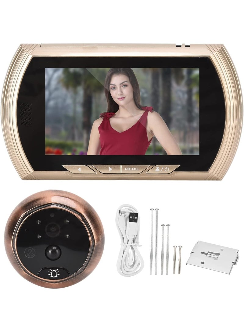 Digital Peephole Door Viewer Camera with 4.5-Inch TFT LCD, Night Vision, 170° Wide Angle, PIR Motion Detection – Home Security Video Doorbell - Image 4