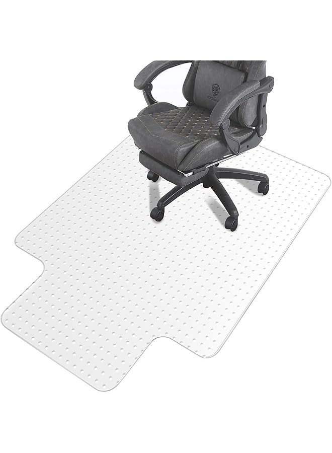 إيروريكس سجادة شفافة لكرسي المكتب للسجاد، سجادة أرضية بلاستيكية سهلة الانزلاق للسجاد المسطح والمنخفض، سجادة متينة لحماية السجاد 30 بوصة × 48 بوصة مع شفة - Image 1