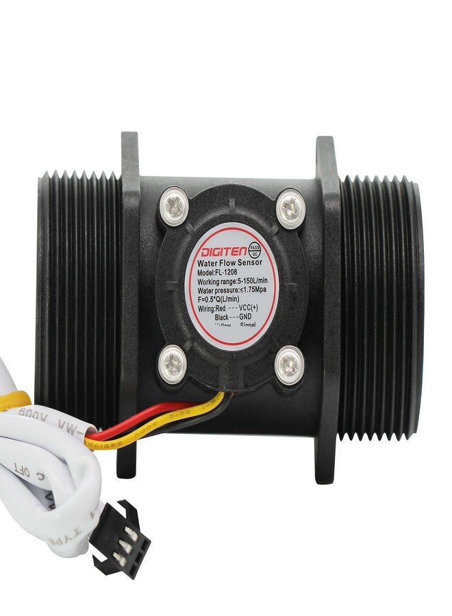 DIGITEN G1-1/2" 1.5" Water Flow Hall Sensor Switch Meter Flowmeter Control 10-150L/min - Image 1