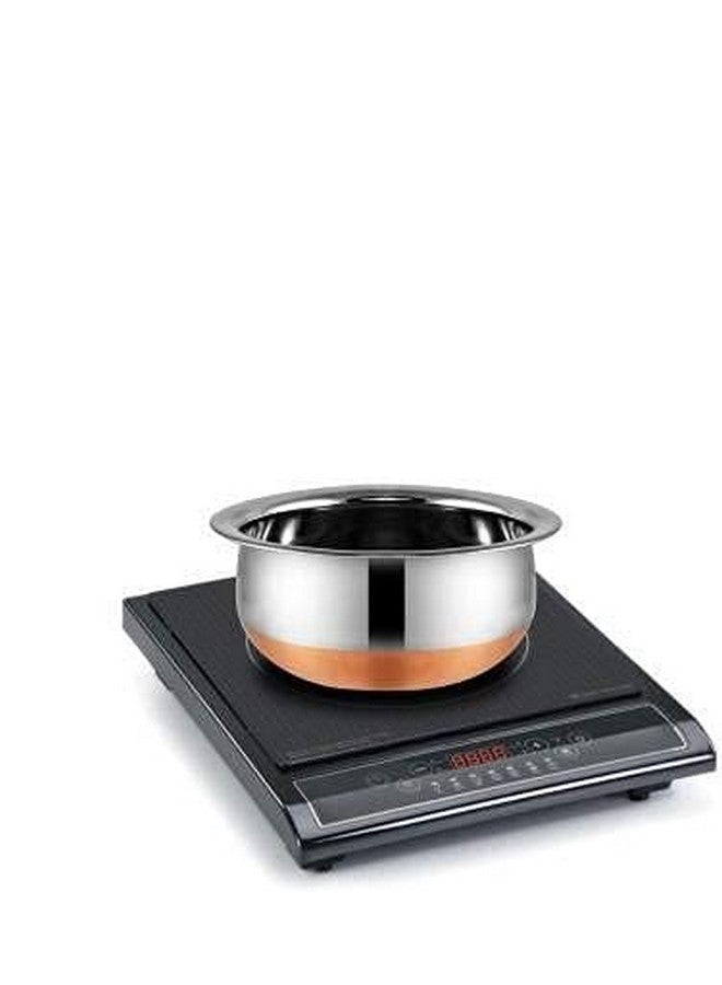 Nirvika Stainless Steel Copper Bottom Handi Set with Lid 5 Pieces Serving Bowl Cookware Set patila/Tapeli Size: 500 ML,750 ML, 1000 ML,1500 ML,2000 ML - Image 5